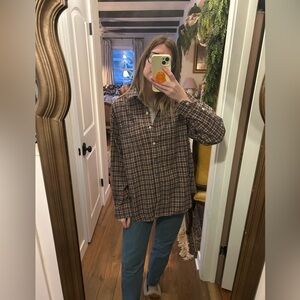 Vintage Women’s AE Plaid Button-Up Shirt - Sz M